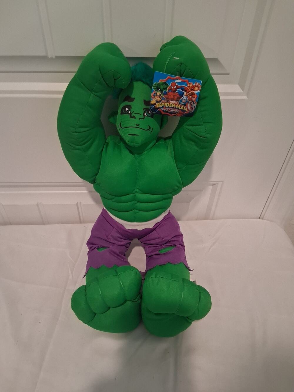 2008 Toy Factory Marvel Spider-Man & Friends HULK Plush 12" Stuffed Toy NWT